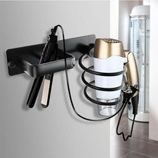 supporto porta phon asciugacapelli parete acciaio accessori bagno spirale a muro