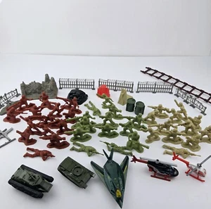 Lanard "The Corps" Army Men Toy Soldiers Tank Jet & Other Accessories Lot Of 58 - Picture 1 of 15