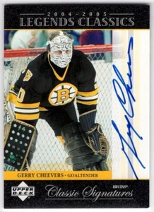 2004-05 UD Legends Classics Signatures #CS30 Gerry Cheevers - Picture 1 of 1