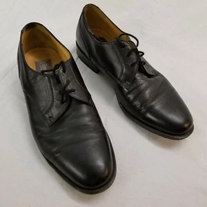 Artisan Italian Leather Derby Oxfords Dress Shoes Men Sz 43 (10 USA) black Italy - Picture 1 of 12