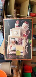 Lenox Musical Cookie Jar Santa with Toys Candy Camera Holiday Village 11" x 7"