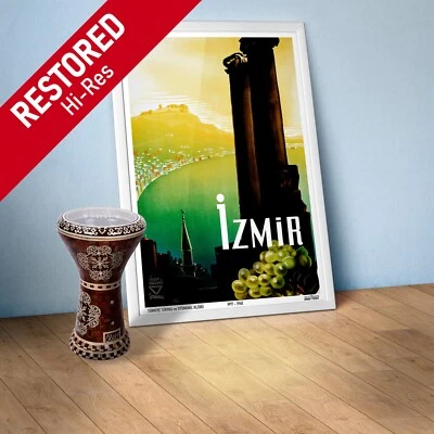 Izmir, Turkey, 1940 (Türkiye Turing Klöbü) — retro vintage travel poster - Image 1 of 4