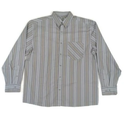 Horny Toad Shirt Mens Large Gray Multicolor Striped LS Button Up 100% Cotton - Image 1 of 4