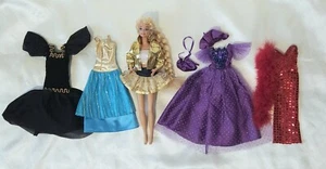 1990's Barbie Doll and Gowns, Dresses, Clothes Lot 5 Outfits - Picture 1 of 8