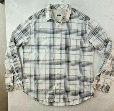 Рубашка на пуговицах мужская Joseph Abboud размер XL белая клетчатая с откидными манжетами с длинным рукавом  - Изображение 1 из 4