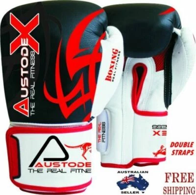 Austodex Boxing Sparring Gloves MMA Punch Bag Mitt UFC Fight Training 8oz-16oz - image 1 of 4
