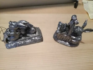 RB Pewter Ricker Lot of Two(2) Rabbit Figures "Signed" 1983/88 - Picture 1 of 2