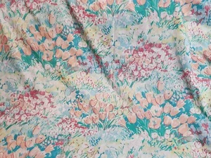 JC Penney Polyester Shower Curtain Tulip Floral Pattern 66x68 - Picture 1 of 3