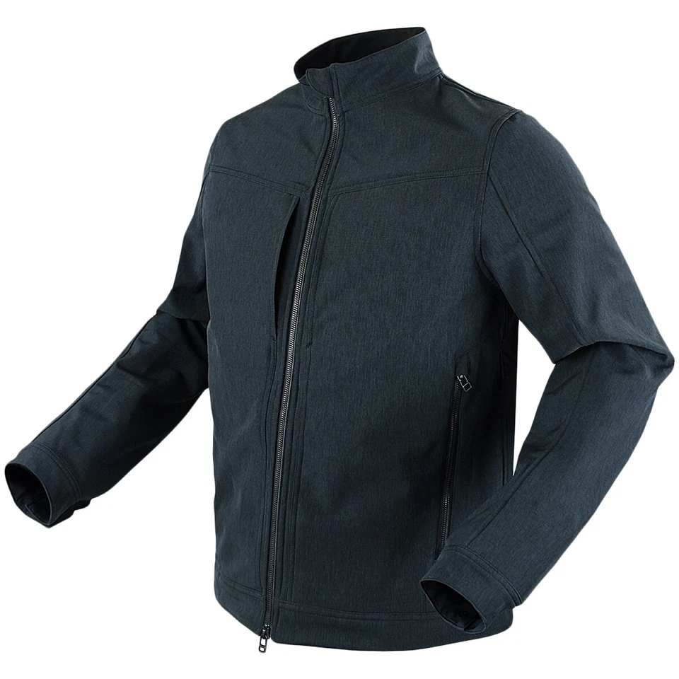 Condor Intrepid Softshell Veste Encapuchonné Armée Tactique Hommes Heather Slate - Photo 1/1