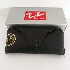 RAY - BAN *** Sonnenbrillen Etui / Leder - Brillenetui *** Farbe Schwarz / Neu