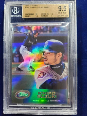 🌟 2001 TOPPS eTOPPS ICHIRO SUZUKI #100 RC BGS 9.5 GEM 10-CENTERING - Image 1 of 2