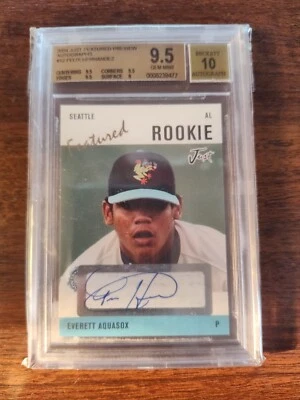 2004 Just Featured Preview Autograph 12 Felix Hernandez - BGS 9.5 / 10 - Image 1 of 2