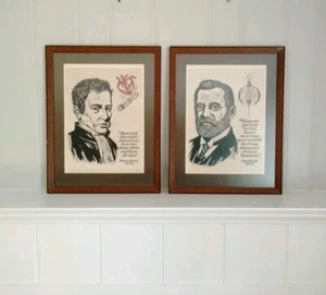 2 Vintage Medical Art Framed Matted Limited Ed. Signed W.H. Brooks 23.75 x 18.5" - Picture 1 of 11