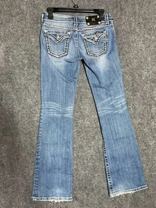 Pantalones de mezclilla Miss Me Bootcut azules para mujer talla 27 bolsillos de mezcla de algodón - Imagen 1 de 19