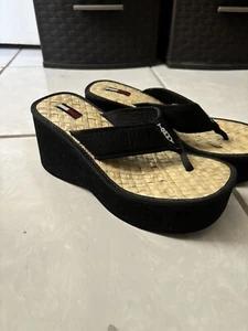 Tommy Hilfiger Chunky Platform Vintage Wedge Sandals - Picture 1 of 7