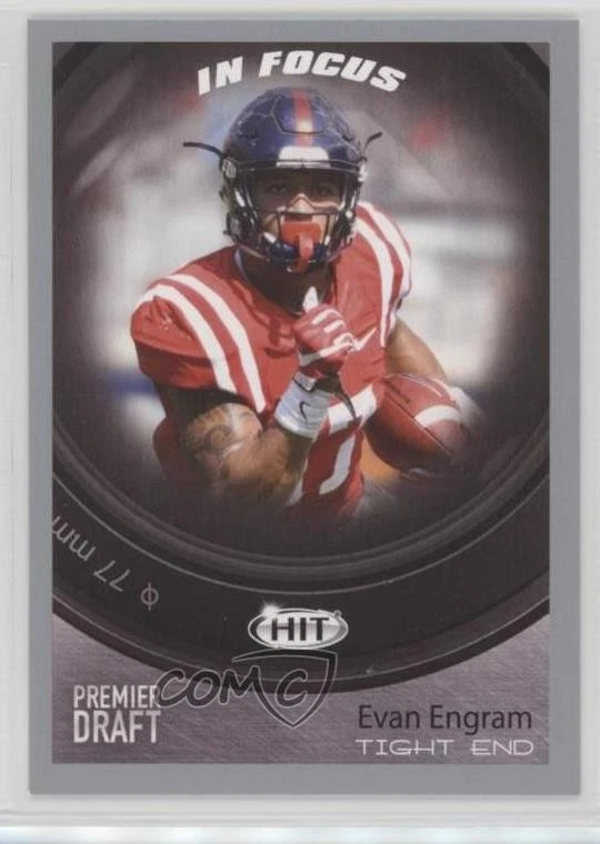 2017 Sage Hit In Focus Silver Evan Engram #48 Rookie RC - Image 1 of 2