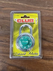 The Club Security Series School Mate Combination Padlock Lock Green New - Picture 1 of 2