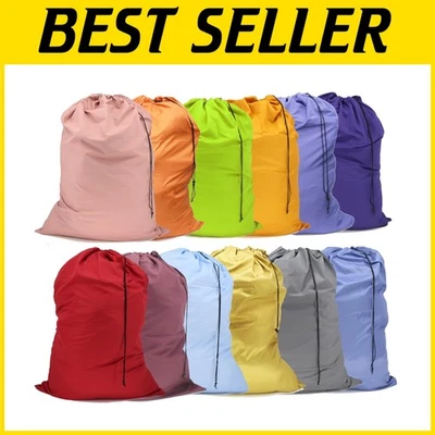 Foldable Laundry Bags with Drawstring Closure 12 Pack - Image 1 of 4