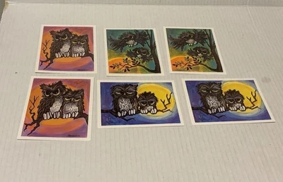 Leanin’ Tree Colorful Owl Blank Greeting Cards Set Of 6 W/Envelopes Touraine - Image 1 of 3