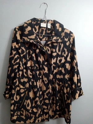 ZENERGY CHICOS SIZE 00 Women’s Medium Lightweight Jacket ROLL TAB SLEEVE Pockets - Image 1 of 4