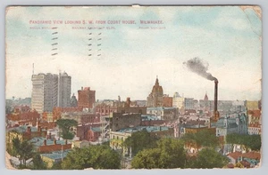 AK 1909 Ansicht Blick S.W. From Court House Milwaukee Wisconsin N-1 - Bild 1 von 2