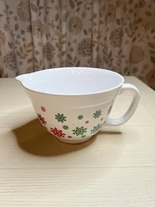 Stonewall Küche 2 Quart Melamin Rührschüssel "Schneeflocken" Ausguss & Griff rutschfest - Bild 1 von 4