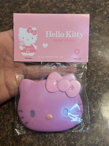 NEW 2008 Sanrio Hello Kitty 3” Hand Handheld Mirror Purple Pink Cat Sealed - Picture 1 of 3