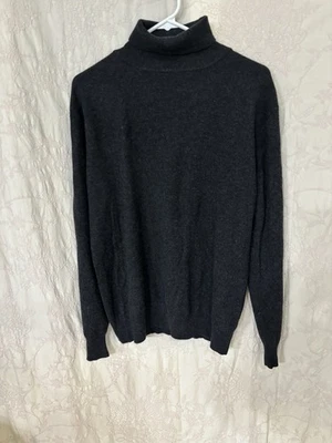 Suéter de cuello alto de cachemir gris oscuro Country Shop para mujer talla L Foto 1 de 4