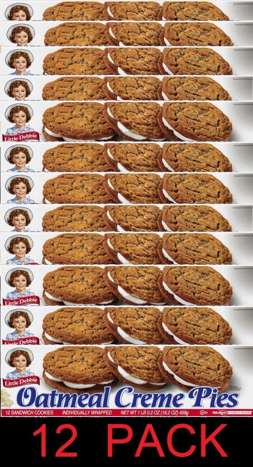 Little Debbie Oatmeal Creme Pies 12 Ct Individually Wrapped