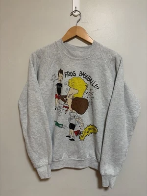 Sudadera De Colección Años 90 Beavis and Butthead MTV Rana Béisbol Cuello Redondo Talla Grande Foto 1 de 4