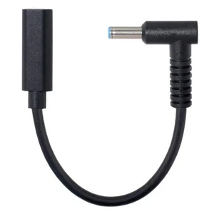 Type-c female to DC 4.5mm x 3.0mm Power PD Fast Charge Cable For HP Laptop D - Photo 1/12