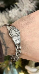 Stainless Bracelet Harley Skull Willie G Davidson Unisex Sportster Glide 8,5" - Bild 1 von 1