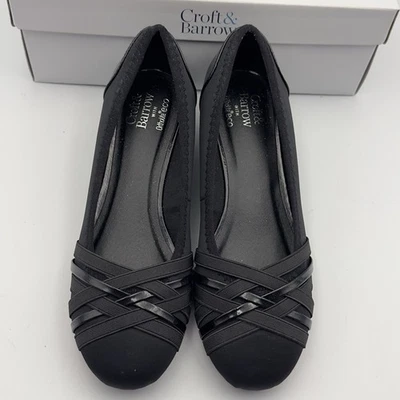 Croft & Barrow Women's Landscape Ballet Wedge Dress Shoes Black Size 9 M Foto 1 de 4