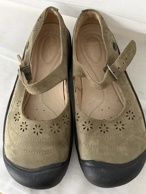 Keen Calistoga Floral Cutout Mary Jane Brown Suede Strap Women's Size 9 US - Image 1 of 4