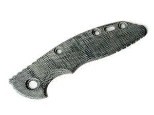 RICK HINDERER Smooth Black Micarta Handle Scale for 3" XM-18 Knife - Picture 1 of 2