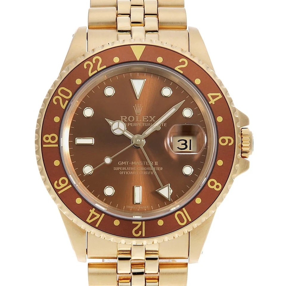 ROLEX GMT Master II 16718 Brown 5 row jubilee bracelet L Number second hand mens - Image 1 of 4