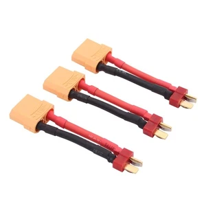 3pcs Male T Plug to Female XT90 Connector Converter Adapter with 12awg 1.96in... - Bild 1 von 5