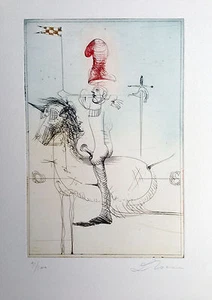 Dan Erceanu , Der Reiter II, Farbradierung, signiert und nummeriert  - Bild 1 von 3