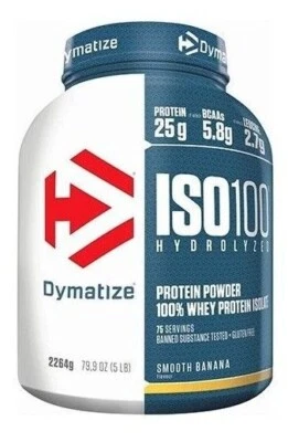 Dymatize Iso 100 Hydrolized Eiweiß 100% Whey Protein Isolat 2264g Glutenfrei