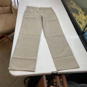 Nautica Boys School Uniform Pants 20 Regular Inseam 30.5 Khaki - Picture 1 of 5