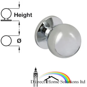 Hafele Kendrick Polished Chrome Knob Ø 20mm / 25mm /30mm, Made Of Brass - Picture 1 of 5