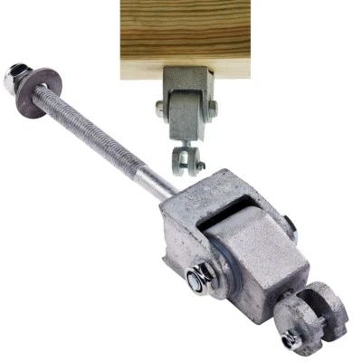 LOGGYLAND Schaukelhaken Premium M12x160mm verzinkt für Spielhäuser Reckanlagen Baumhäuser