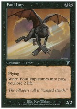 Magic the Gathering MTG Foul Imp (136) Seventh Edition   LP