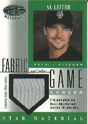 2001 Leaf Certified Materials Fabric of the Game #94CR Al Leiter/106 Jsy