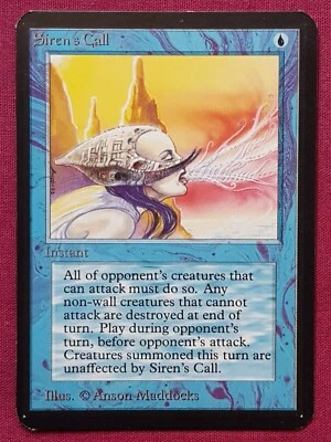 Magic The Gathering ALPHA SIREN'S CALL blue card MTG - Image 1 of 2