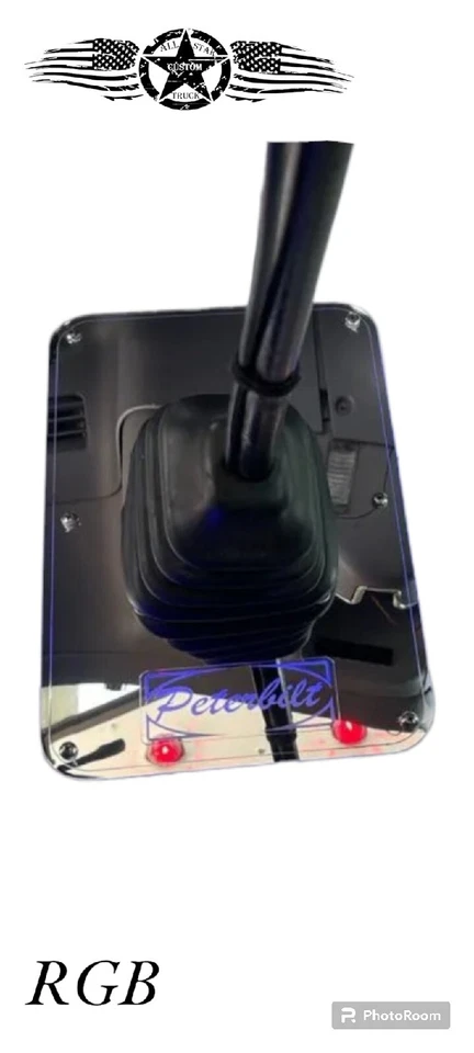 Cubierta de placa de ajuste de bota de cambio Peterbilt con luces RGB Foto 1 de 4
