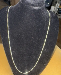 Nuevo hermoso collar retorcido de plata de ley de 24 pulgadas - Imagen 1 de 5