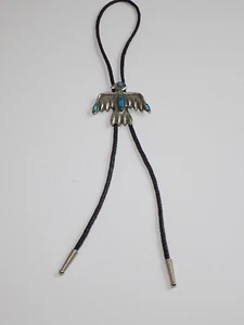Indianer Schmuck Mexico Brosche Vogel Bolo Tie Nativo Arts - Picture 1 of 8