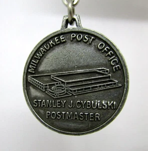 Vintage Milwaukee Post Office Keychain Stanley Cybulski Postmaster Oct 1968 - Picture 1 of 4