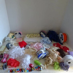 Vtg Lot Sewing Lace Trim Mixed colors Lot 1" to 2.5" wide cute for Baby or dolls - Picture 1 of 13